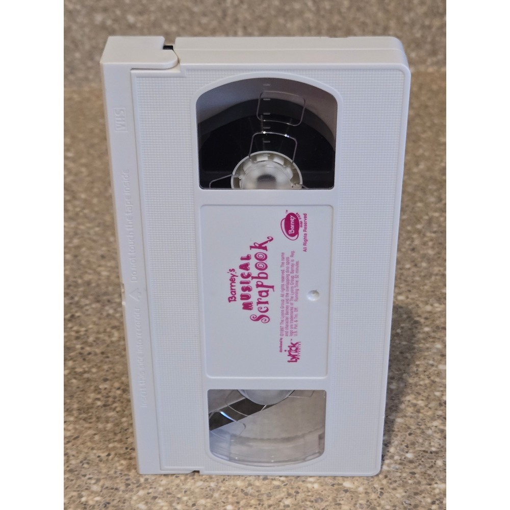 Barney's Musical Scrapbook VHS 1997 Sing-Along White Tape Lyrick Studios TESTED - Picture 2 of 5